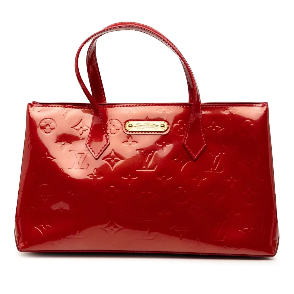 Louis Vuitton Monogram Vernis Wilshire PM Red Leather Very good - Front View