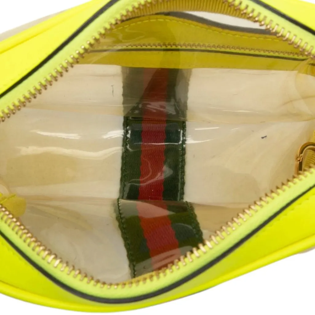Gucci Mini PVC Web Ophidia Crossbody Yellow Plastic Very good - Model View