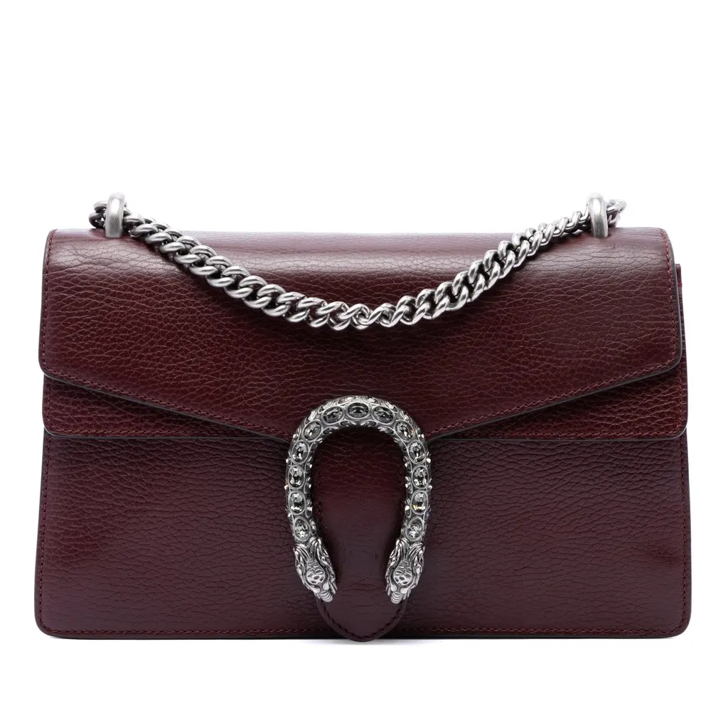 Gucci Medium Calfskin Dionysus Shoulder Bag Red Leather Very good - Front View
