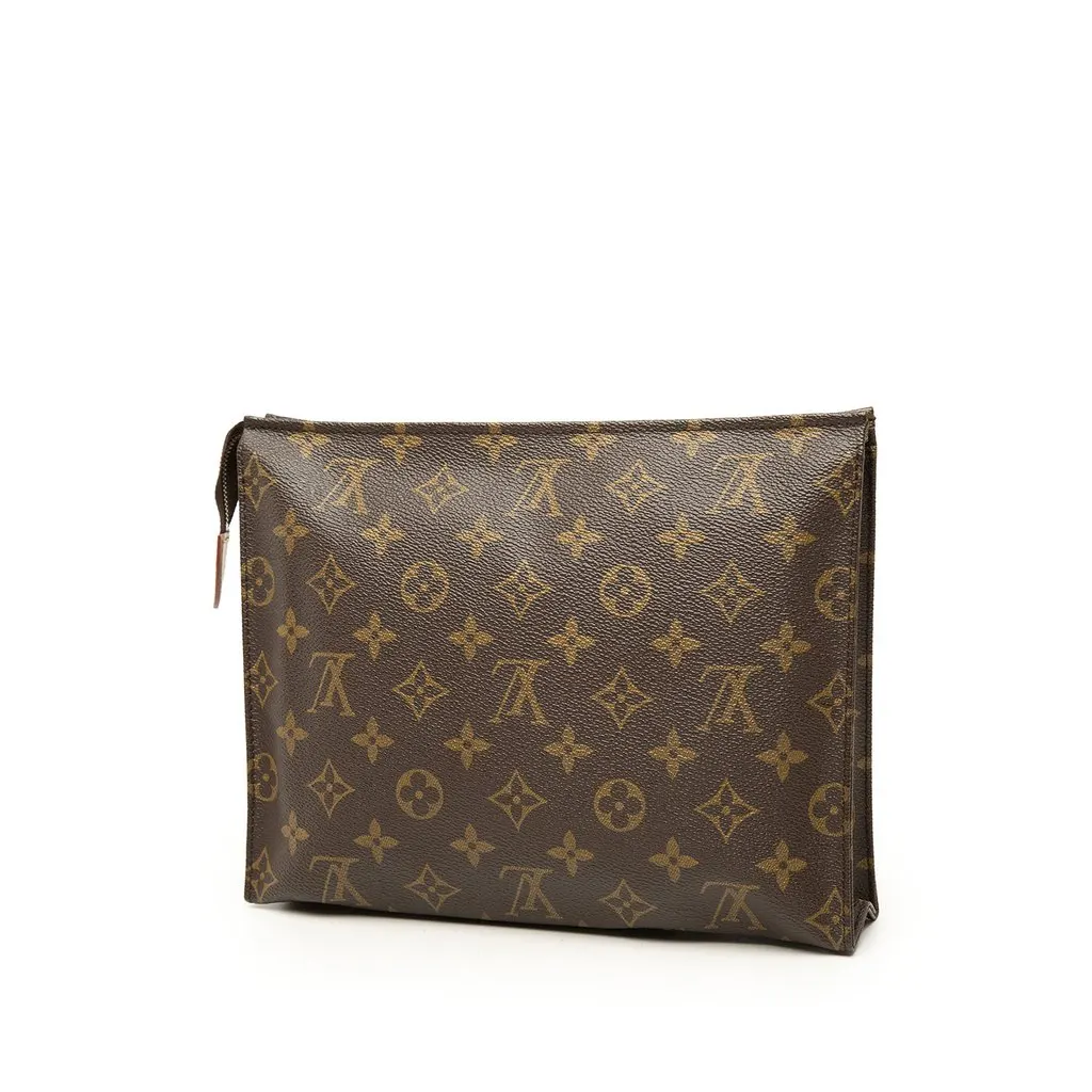 Louis Vuitton Monogram Toiletry Pouch 26 Brown Canvas Very good - Back View