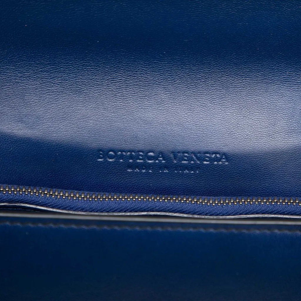 Bottega Veneta Nappa Intrecciato Olimpia Knot Crossbody Blue Leather Very good - Box View