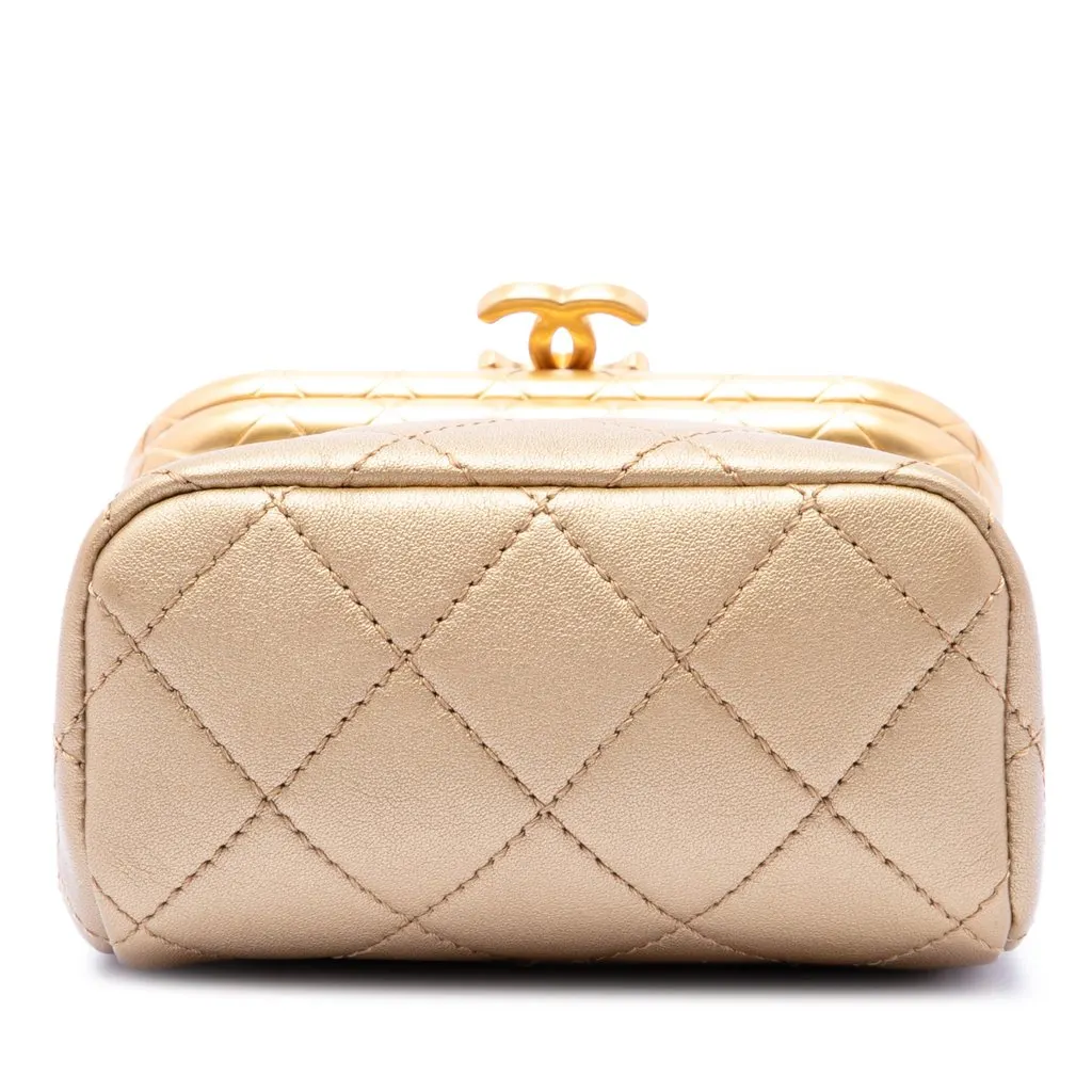Chanel Micro Quilted Lambskin My Crush Bag Gold Leather Very good - Inside View