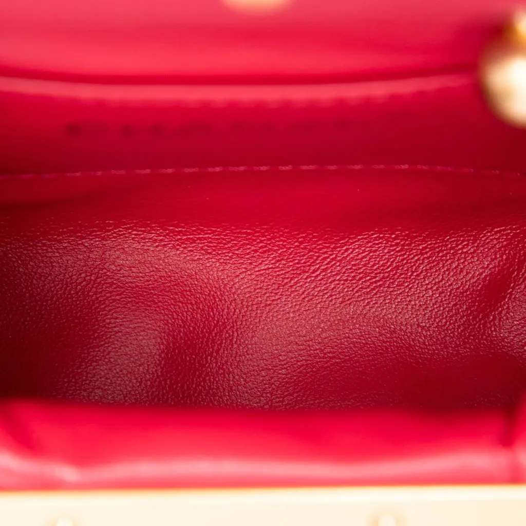 Chanel Micro Quilted Lambskin My Crush Bag Gold Leather Very good - Model View