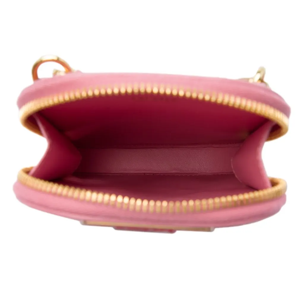 Prada Embellished Saffiano Lux Phone Pouch Pink Leather Very good - Model View