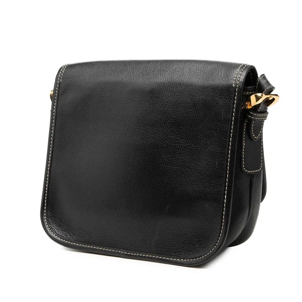 LOEWE Leather Anagram Crossbody Black Leather Very good - Back View