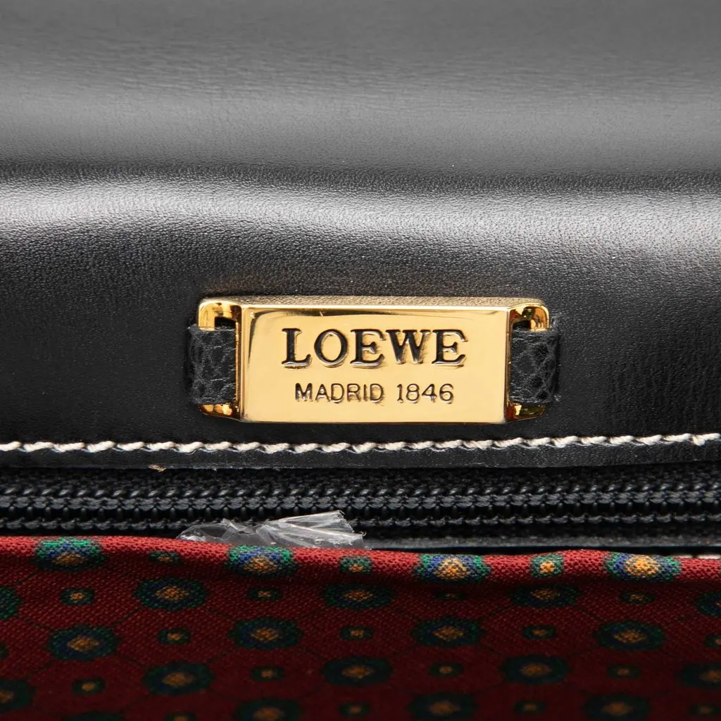 LOEWE Leather Anagram Crossbody Black Leather Very good - Box View