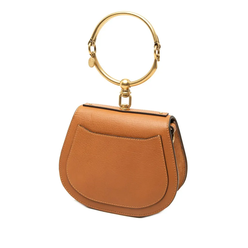 Chloé Small Leather Nile Bracelet Satchel Brown Leather Good - Back View