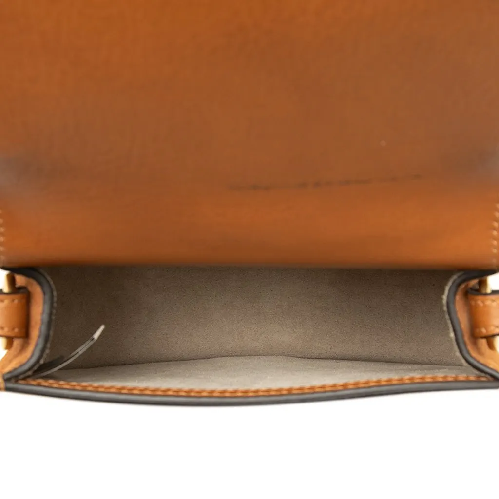 Chloé Small Leather Nile Bracelet Satchel Brown Leather Good - Model View