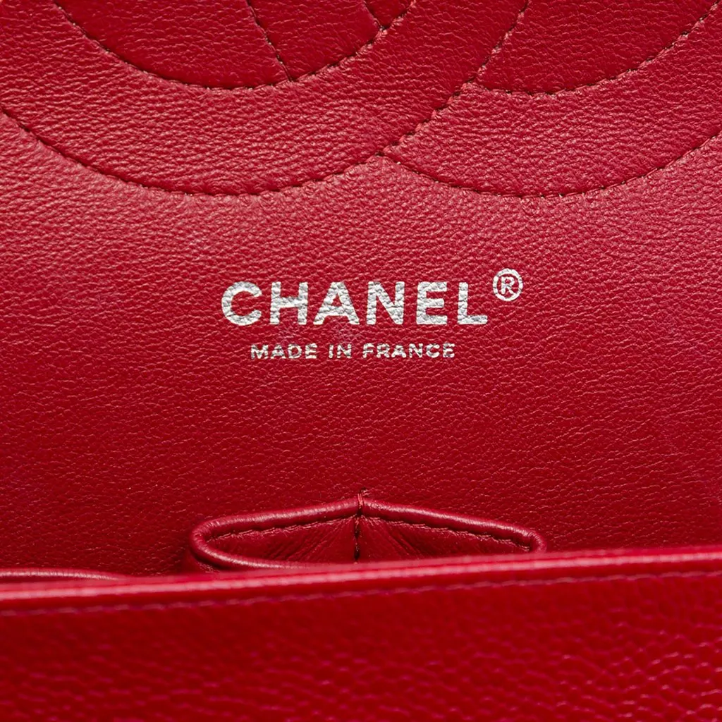 Chanel Jumbo Classic Caviar Double Flap Red Leather Very good - Box View
