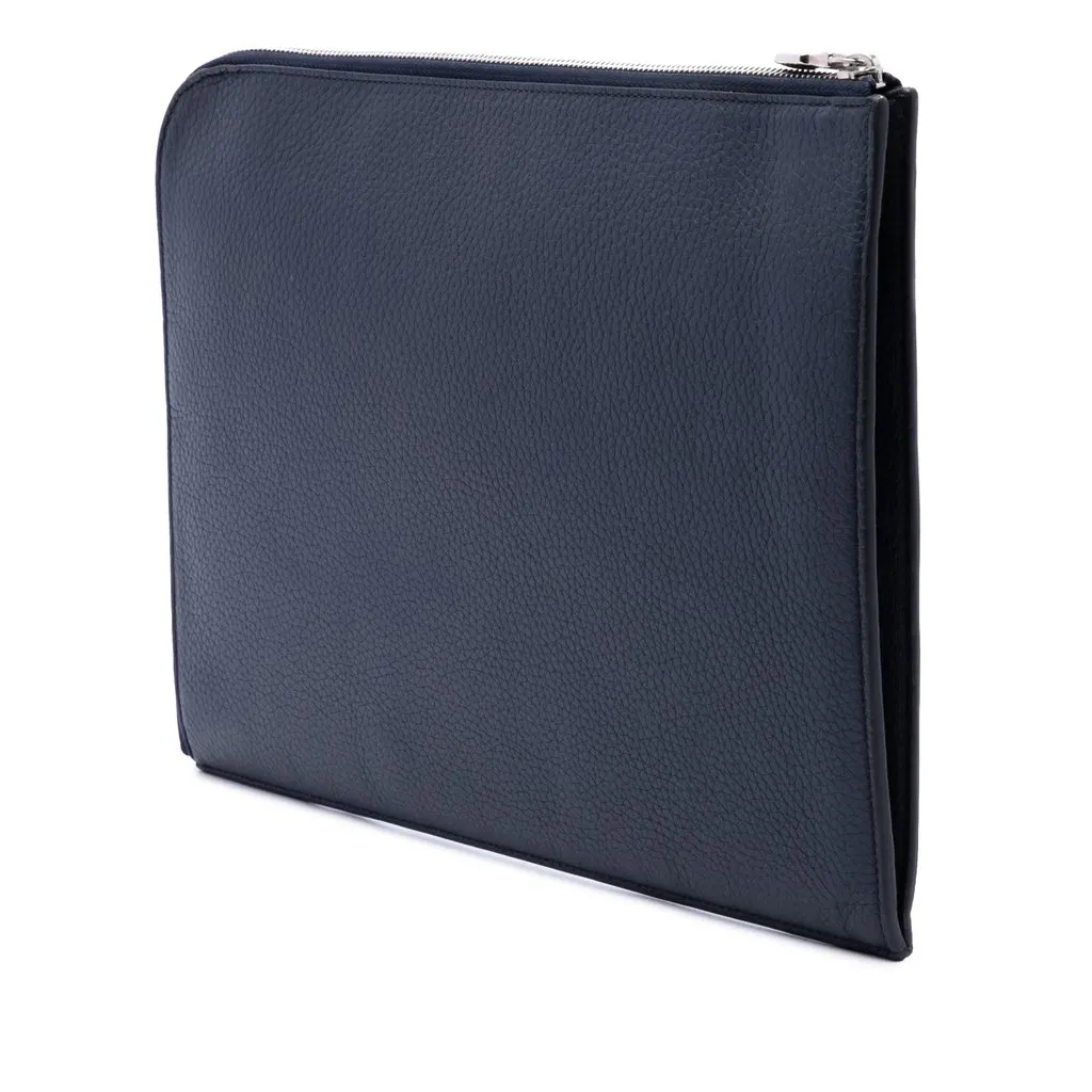 Louis Vuitton Taurillon Initials Circle Pochette Jour GM Blue Leather Very good - Back View