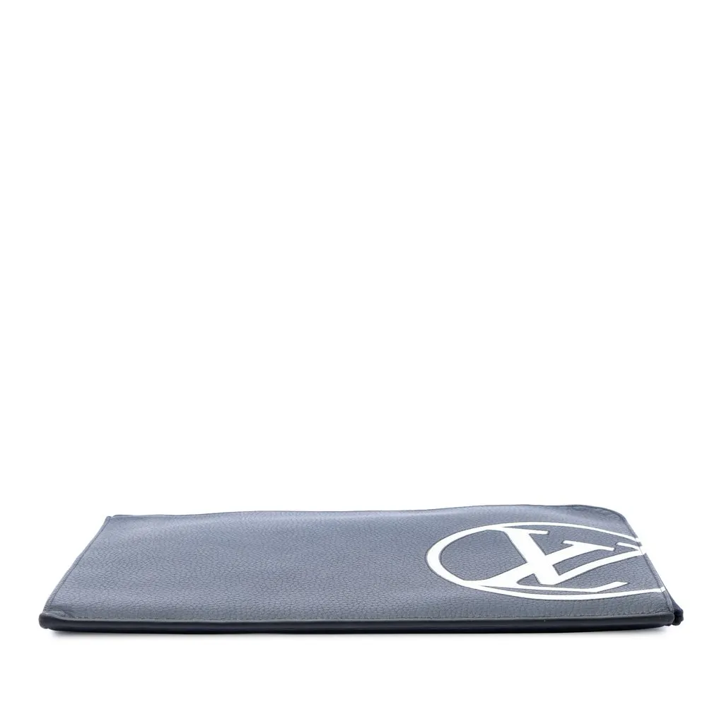 Louis Vuitton Taurillon Initials Circle Pochette Jour GM Blue Leather Very good - Inside View
