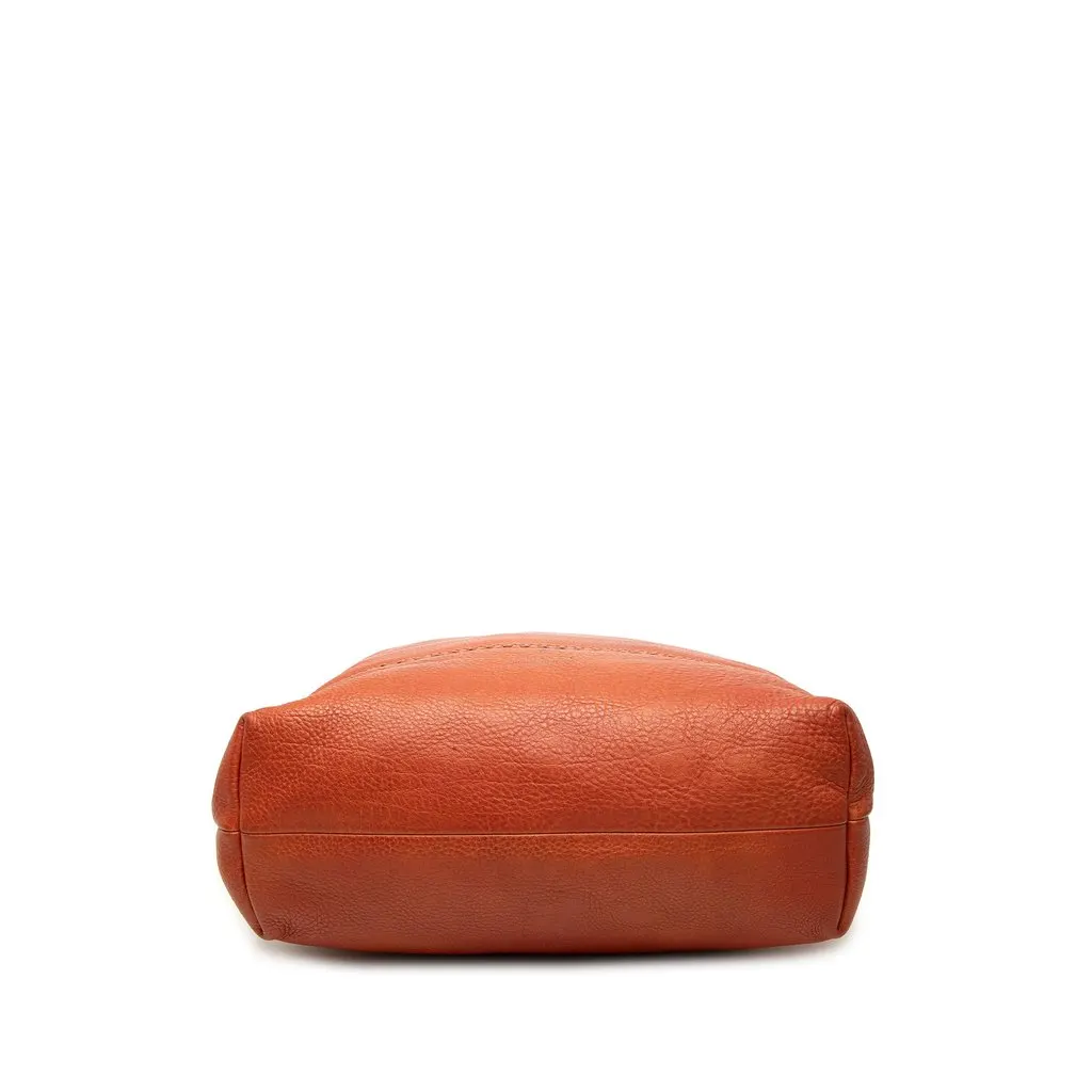 Gucci Large Calfskin Laidback Crafty Tote Orange Leather Good - Inside View