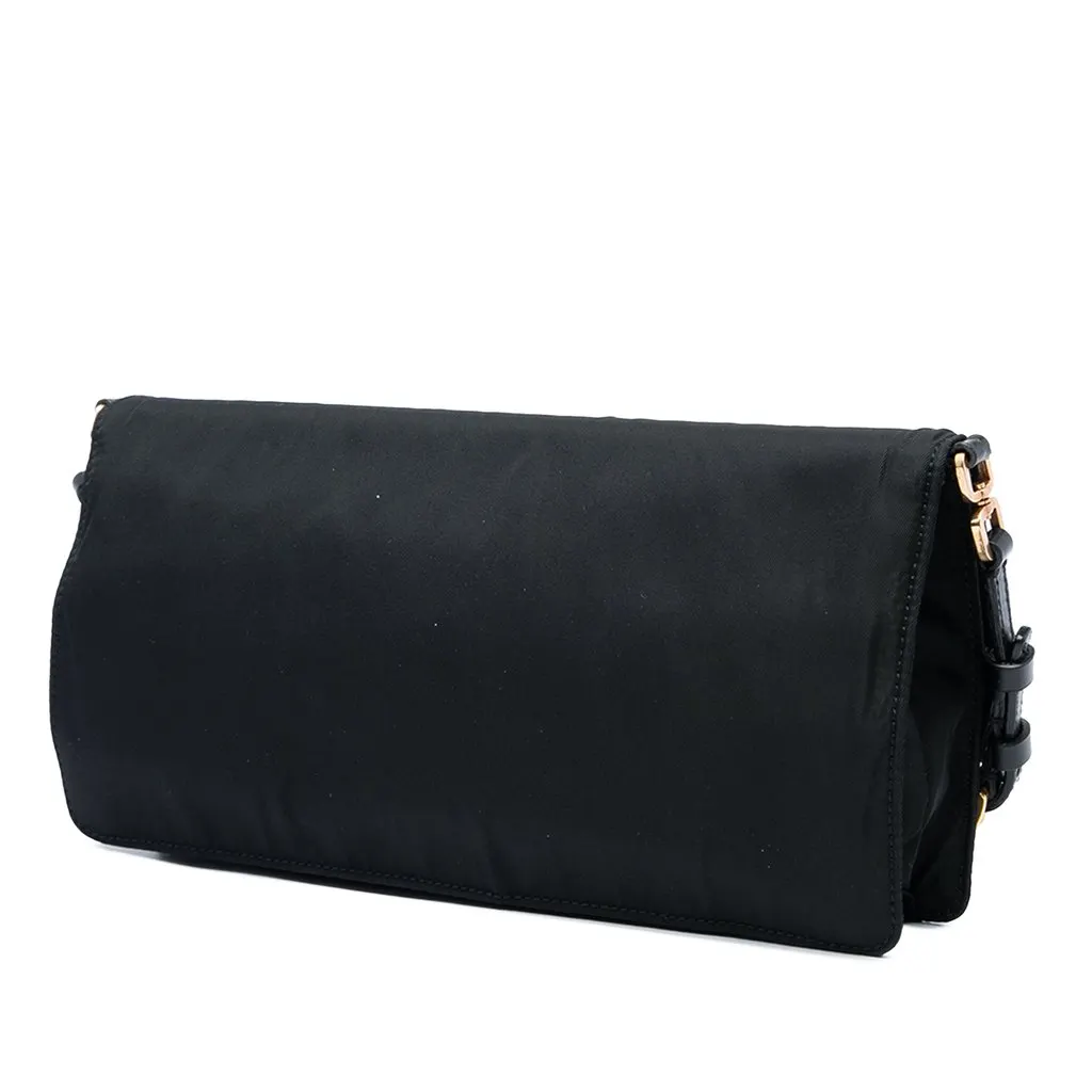 Prada Tessuto Messenger Bag Black Polyamide Very good - Back View