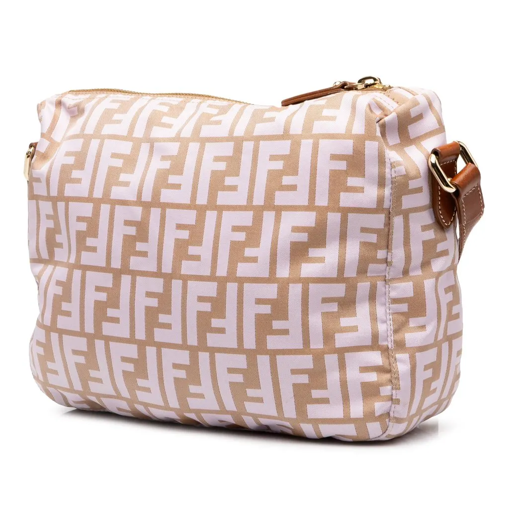 Fendi Zucca Canvas Crossbody Brown Canvas Very good - Back View