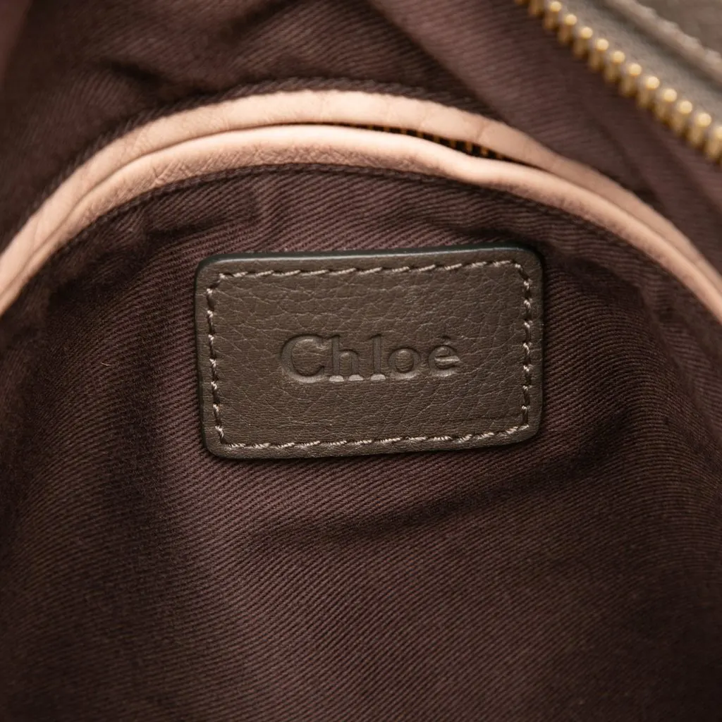 Chloé Large Leather Paraty Satchel Brown Leather Very good - Box View