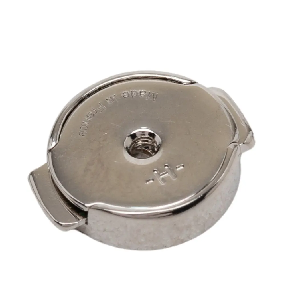 Hermès Lacquered Palladium Plated Mini Pop H Stud Earrings Silver Metal Very good - Inside View