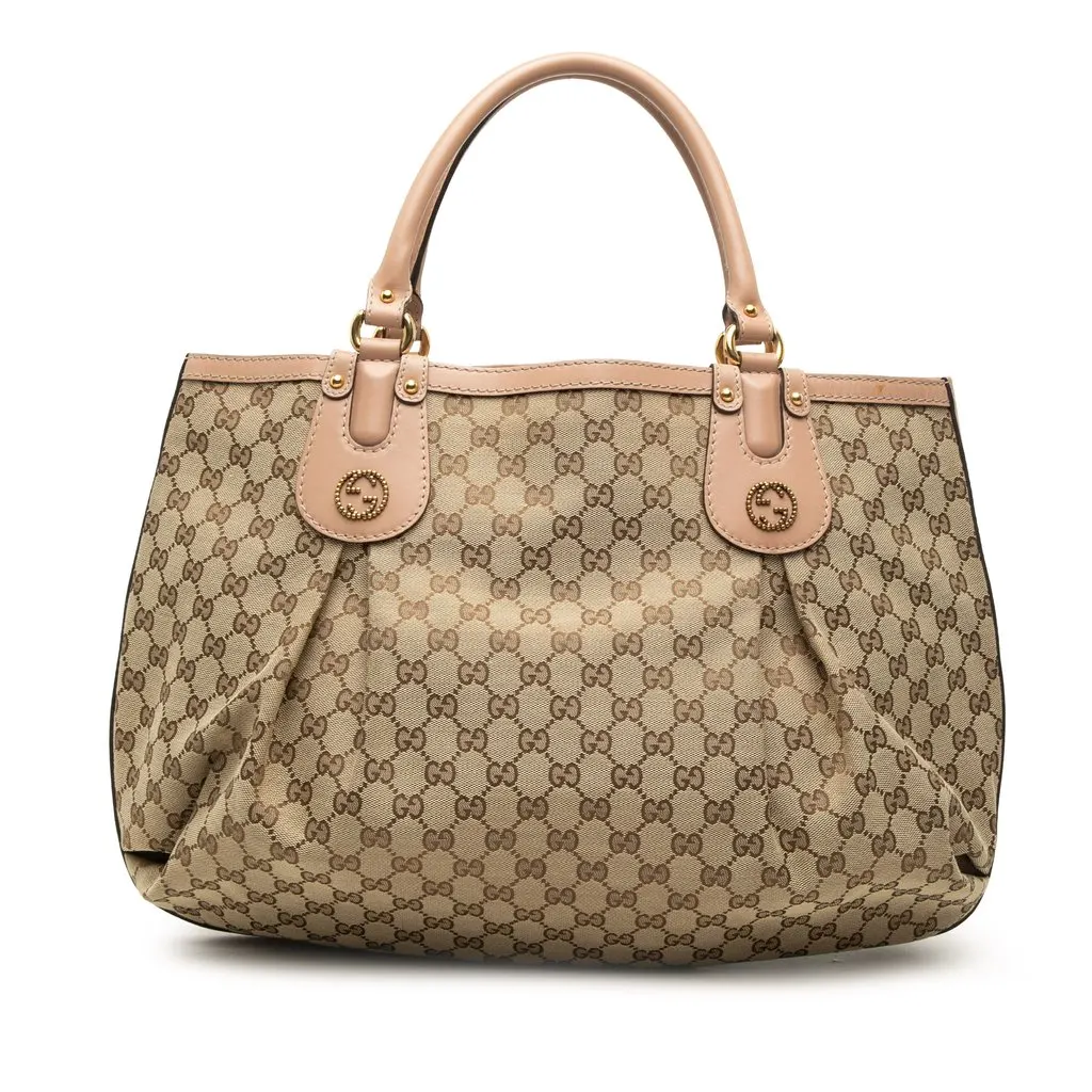Gucci Large GG Canvas Scarlett Tote Beige Canvas Very good - Front View