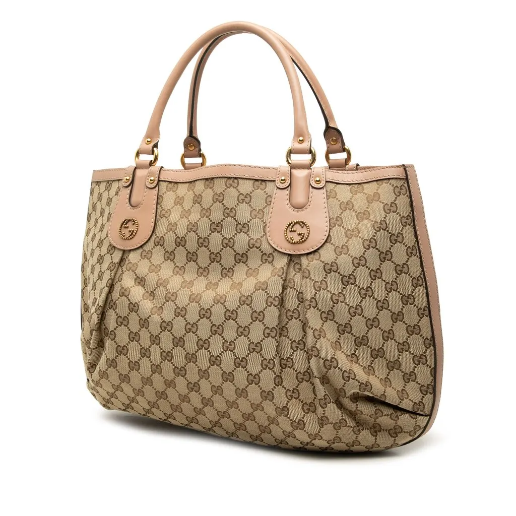 Gucci Large GG Canvas Scarlett Tote Beige Canvas Very good - Back View