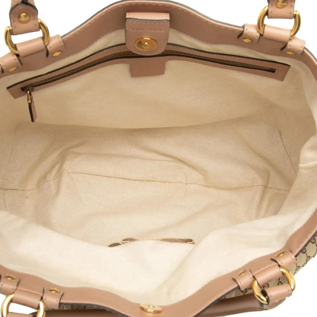 Gucci Large GG Canvas Scarlett Tote Beige Canvas Very good - Model View