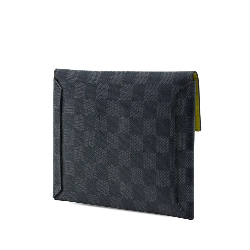 Louis Vuitton Damier Graphite Alpha Pochette MM Black Canvas Good - Back View