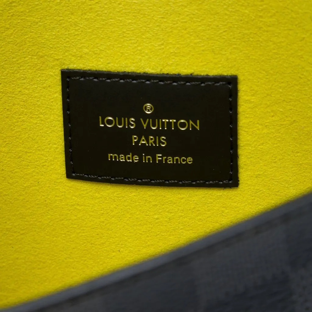 Louis Vuitton Damier Graphite Alpha Pochette MM Black Canvas Good - Box View