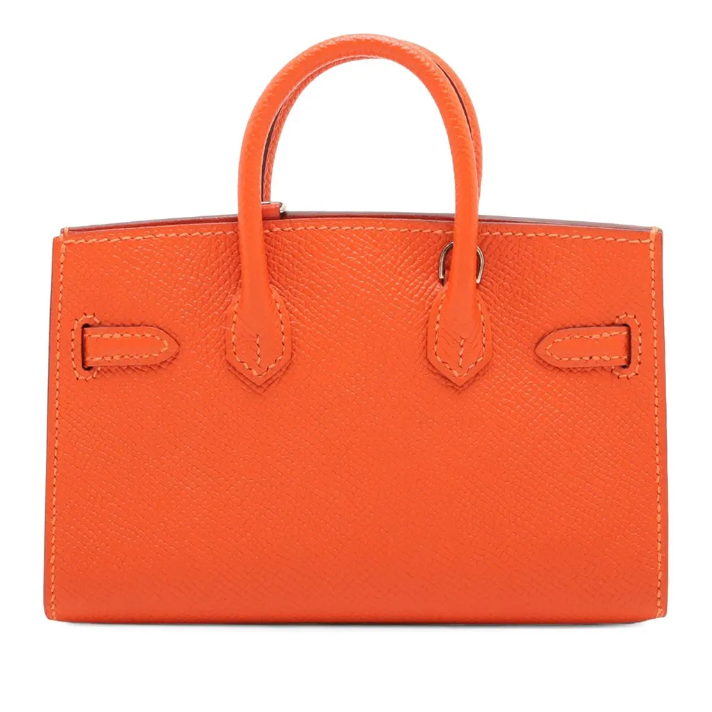 Hermès Micro Epsom Birkin Sellier 15 Orange Leather Very good - Back View