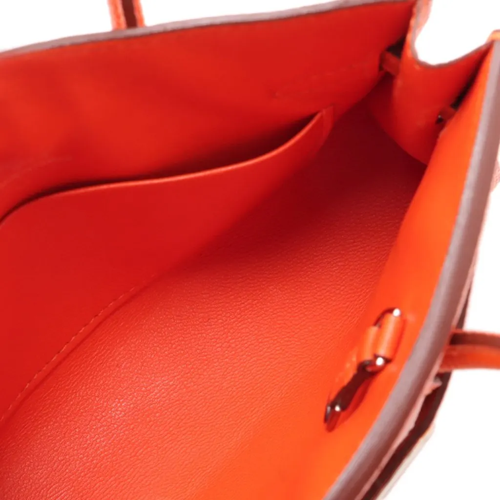 Hermès Micro Epsom Birkin Sellier 15 Orange Leather Very good - Inside View
