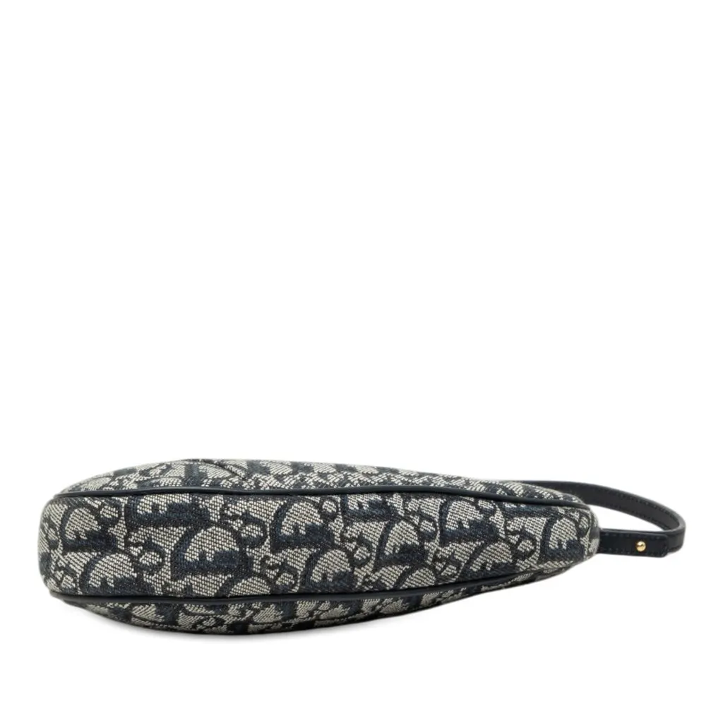 Dior Mini Diorissimo Canvas Saddle Pochette Blue Very good - Inside View