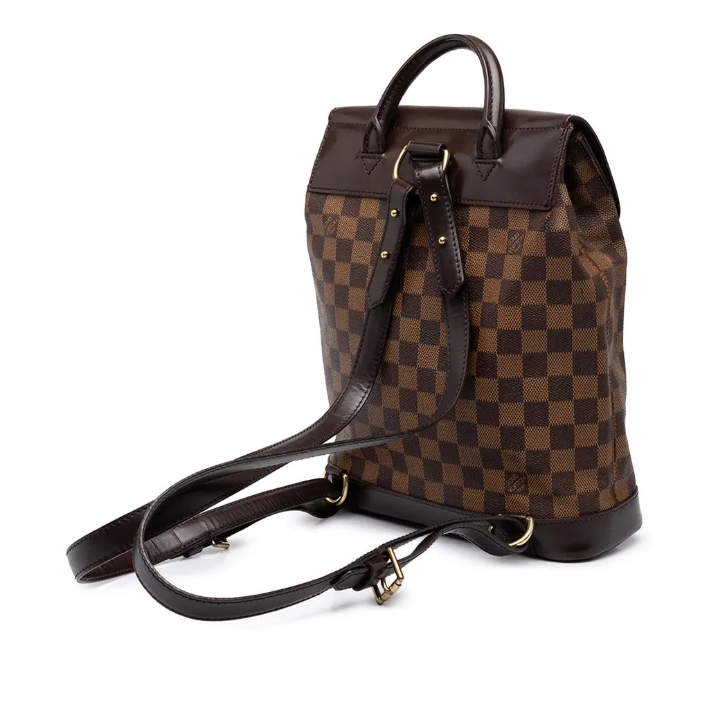 Louis Vuitton Damier Ebene Soho Brown Canvas Good - Back View