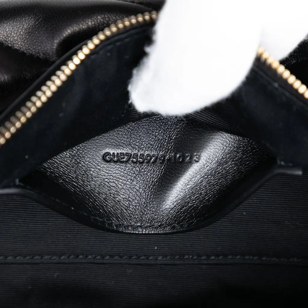 Saint Laurent Mini Quilted Lambskin Sade Shoulder Bag Black Leather Very good - Box View