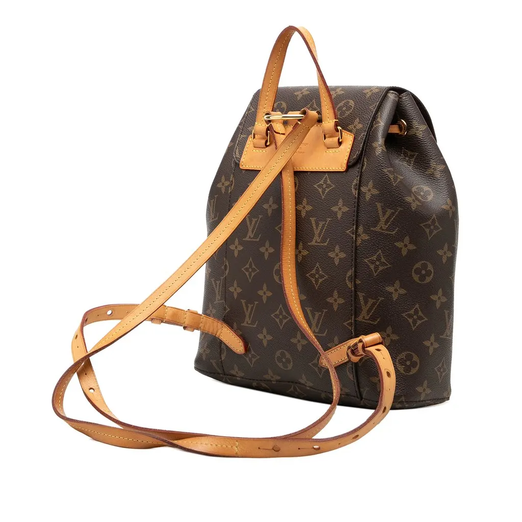 Louis Vuitton Monogram Montsouris Brown Canvas Good - Back View