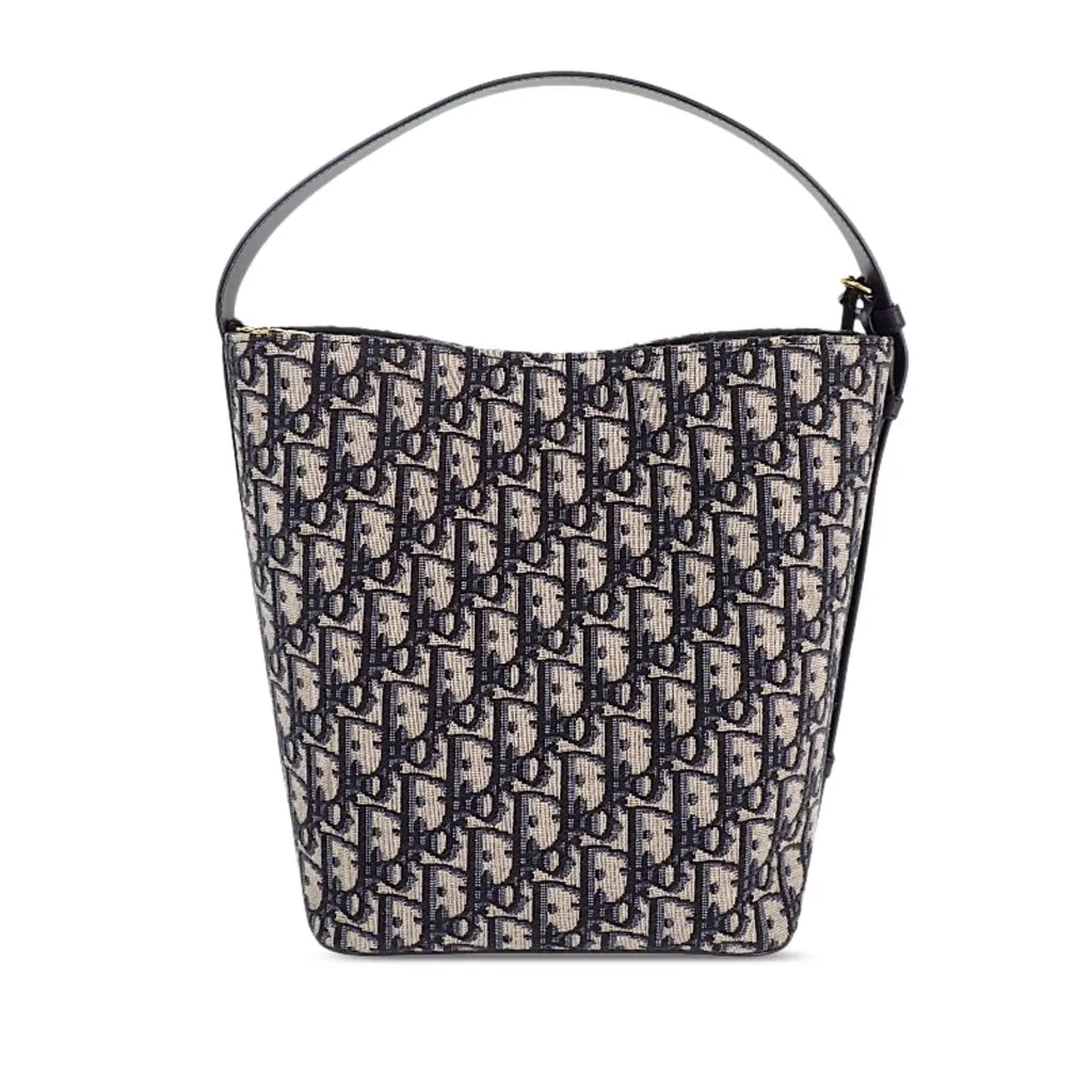 Dior Small Oblique Canvas Diorstar Bucket Bag Blue Canvas Very good - Inside View