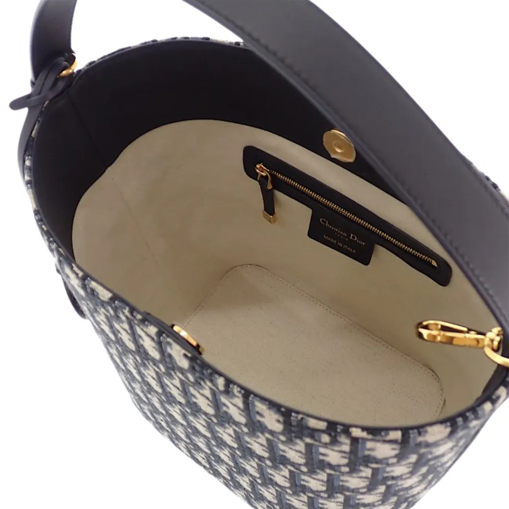 Dior Small Oblique Canvas Diorstar Bucket Bag Blue Canvas Very good - Box View