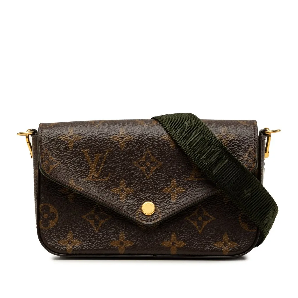 Louis Vuitton Monogram Felicie Strap And Go Brown Very good - Front View