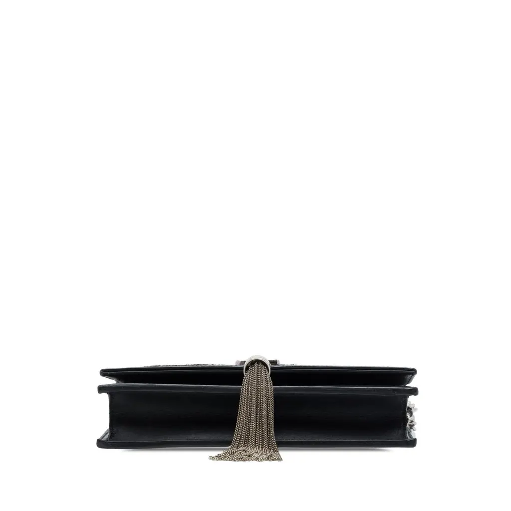 Saint Laurent Calfskin Cloud Star Applique Classic Monogram Kate Tassel Wallet on Chain Black Leather Very good - Inside View