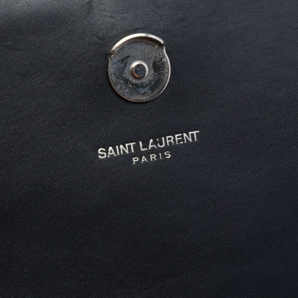 Saint Laurent Calfskin Cloud Star Applique Classic Monogram Kate Tassel Wallet on Chain Black Leather Very good - Box View