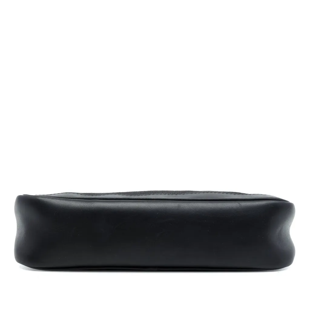 Gucci Denim Web Shoulder Bag Black Denim Very good - Inside View