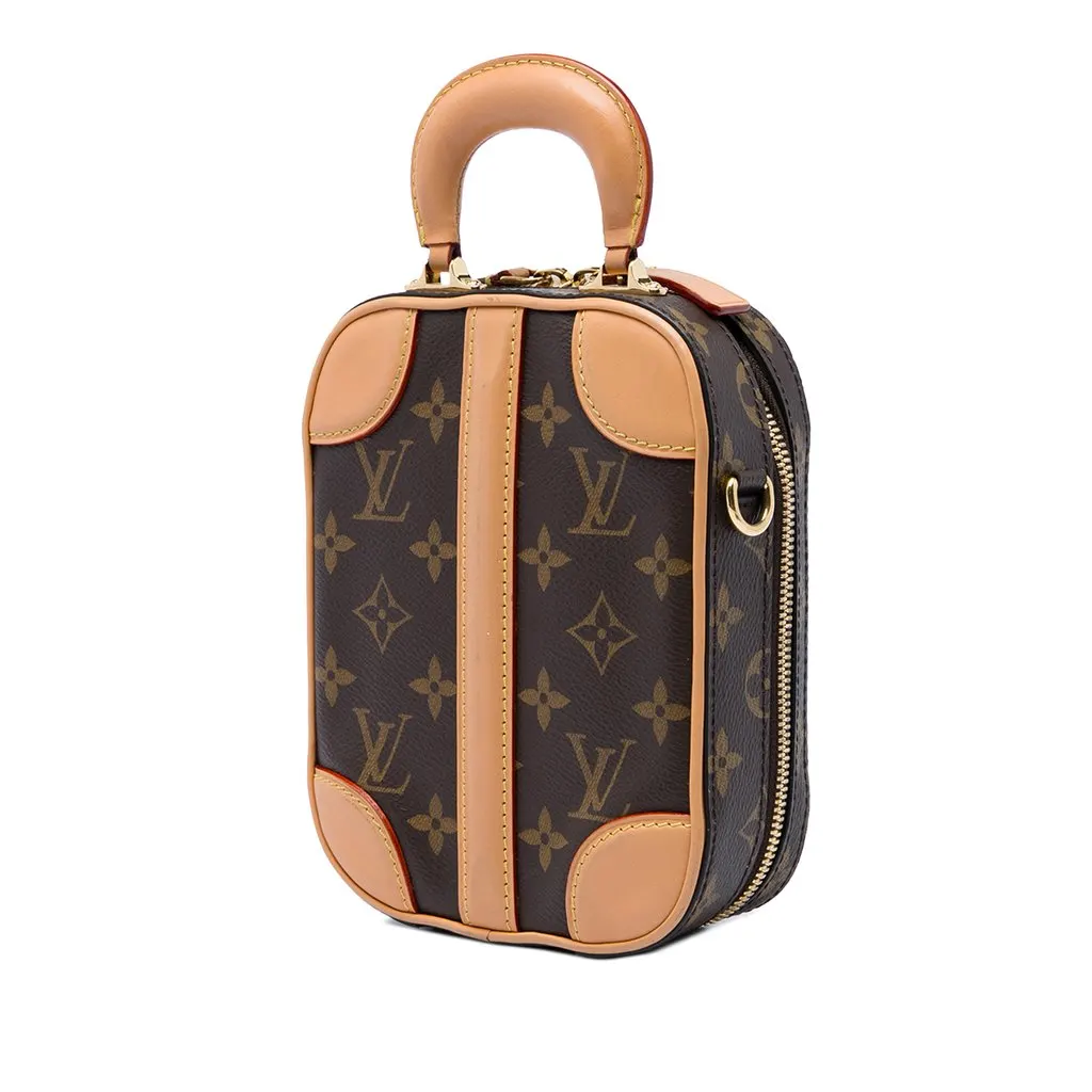 Louis Vuitton Monogram Valisette Verticale Brown Canvas Good - Back View