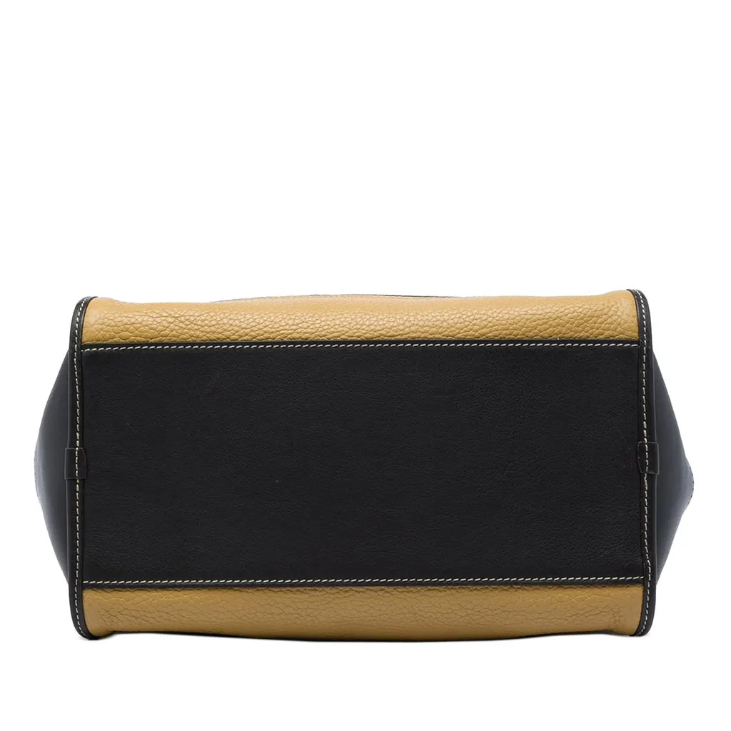 LOEWE Tricolor Leather Anagram Oro Handbag Brown Leather Very good - Inside View