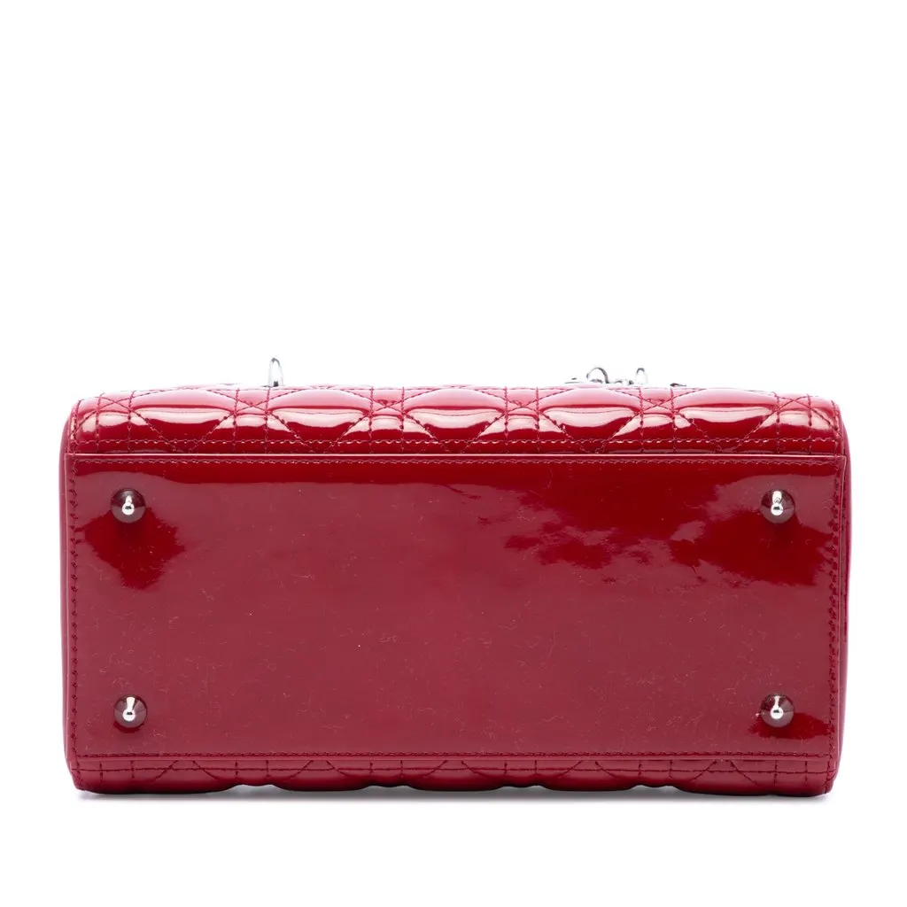 Dior Medium Patent Cannage Lady Dior Red Leather Very good - Inside View