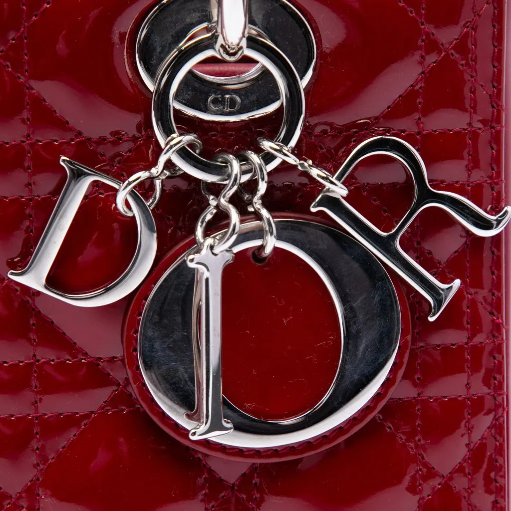 Dior Medium Patent Cannage Lady Dior Red Leather Very good - Box View