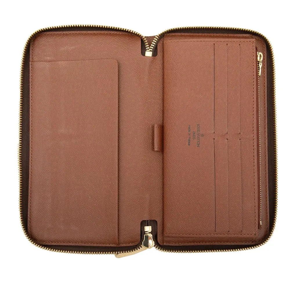 Louis Vuitton Monogram Zippy Organizer Wallet Brown Very good - Model View
