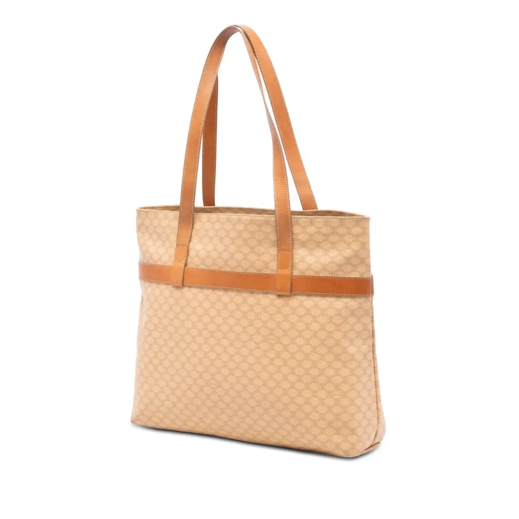 Celine Macadam Coated Canvas Tote Beige Very good - Back View