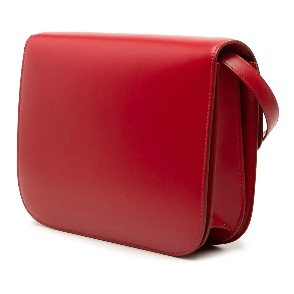 Celine Medium Calfskin Classic Box Red Leather Very good - Back View