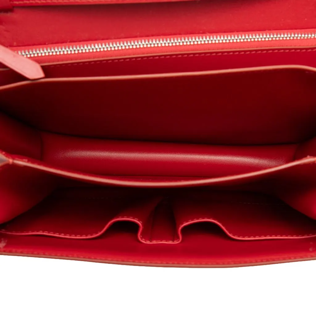 Celine Medium Calfskin Classic Box Red Leather Very good - Model View