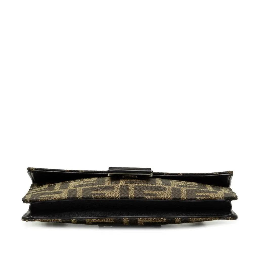 Fendi Zucca Canvas Convertible Baguette Pouch Brown Very good - Inside View