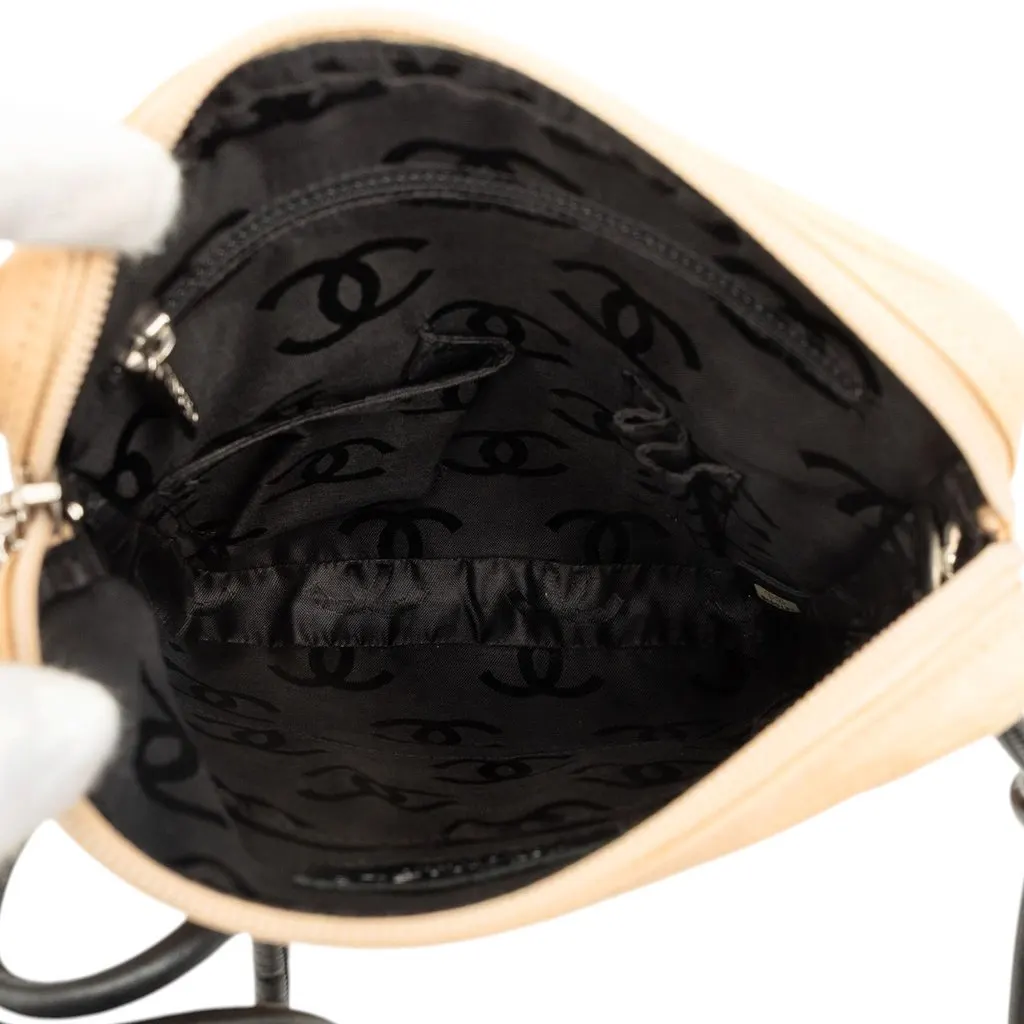 Chanel Lambskin Cambon Ligne Crossbody Beige Leather Good - Model View
