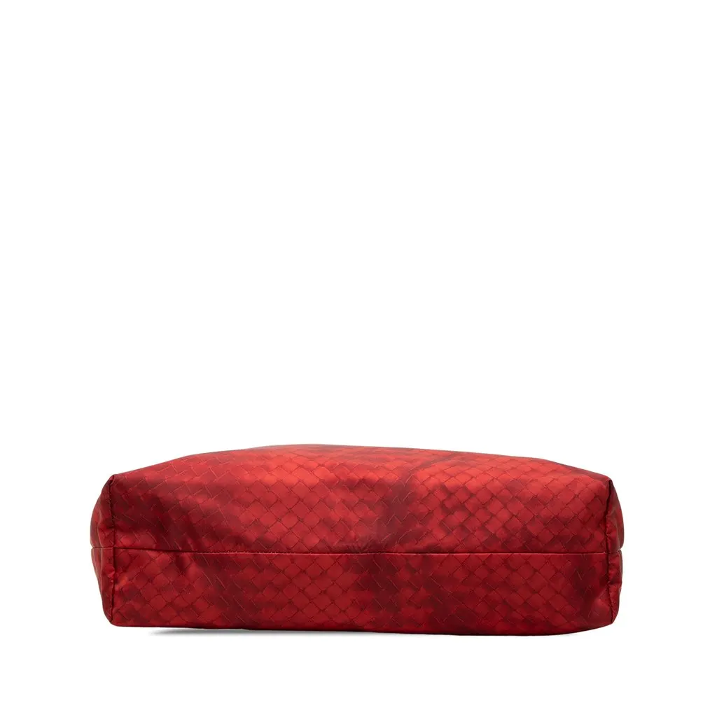 Bottega Veneta Nylon Intrecciolusion Tote Red Polyamide Very good - Inside View
