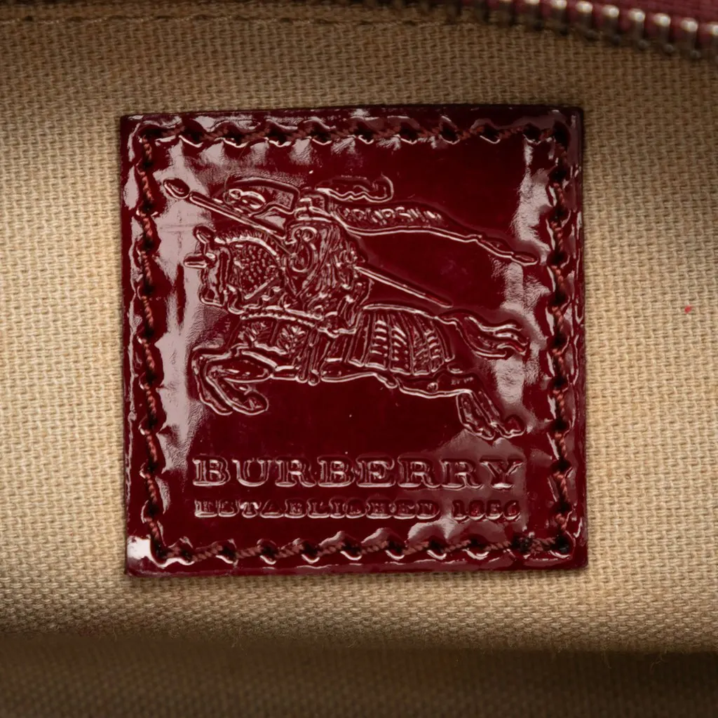 Burberry Small Nova Check Coated Canvas Hearts Hernville Hobo Beige Very good - Box View