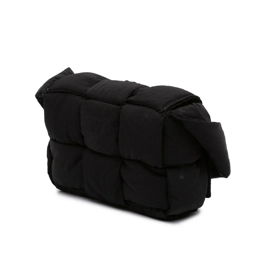 Bottega Veneta Candy Nylon Intrecciato Padded Tech Cassette Crossbody Black Polyamide Very good - Back View